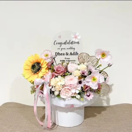 Bloom Box Akrilik Ucapan Wedding Surakarta
